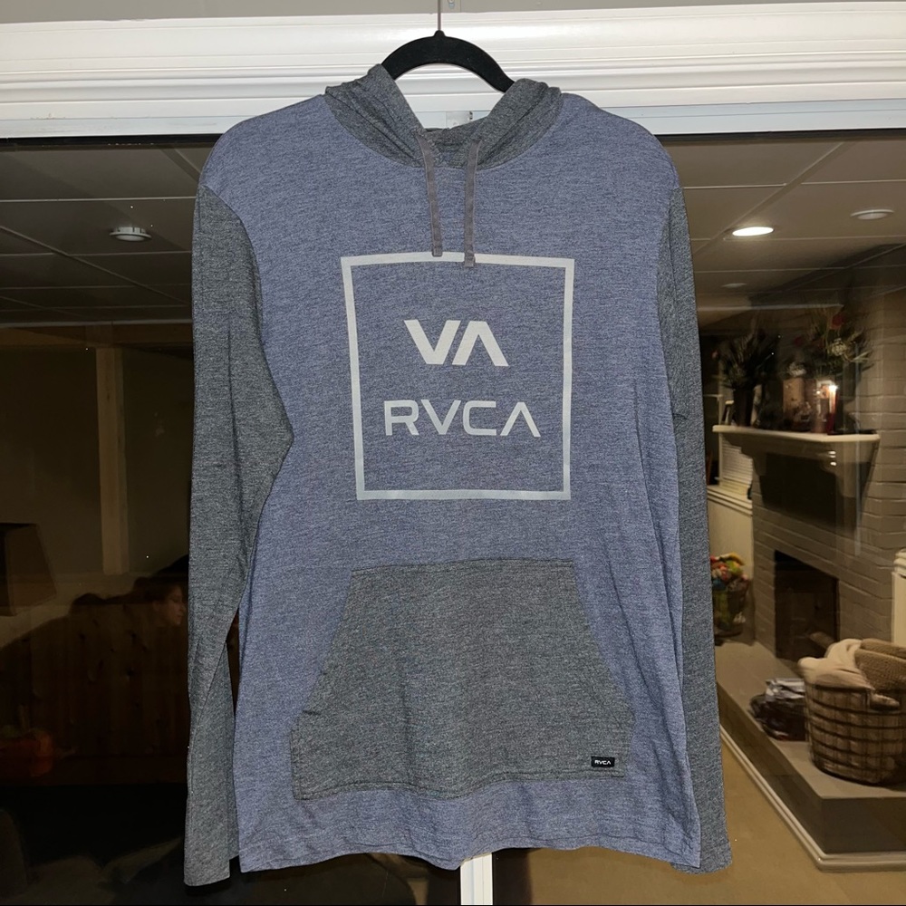 Mens Medium RVCA Hooded Long Sleeve